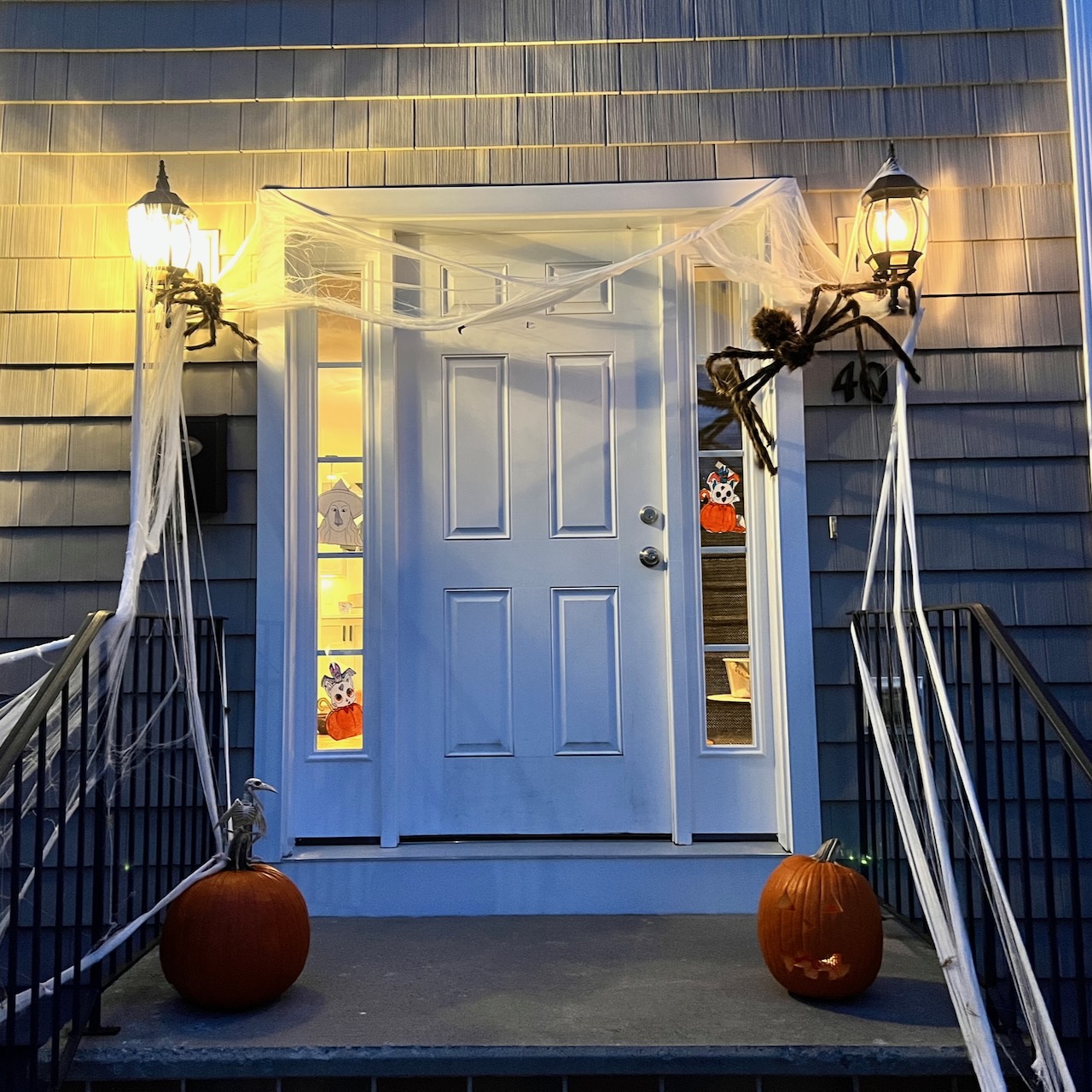 Our house, decorated for Halloween